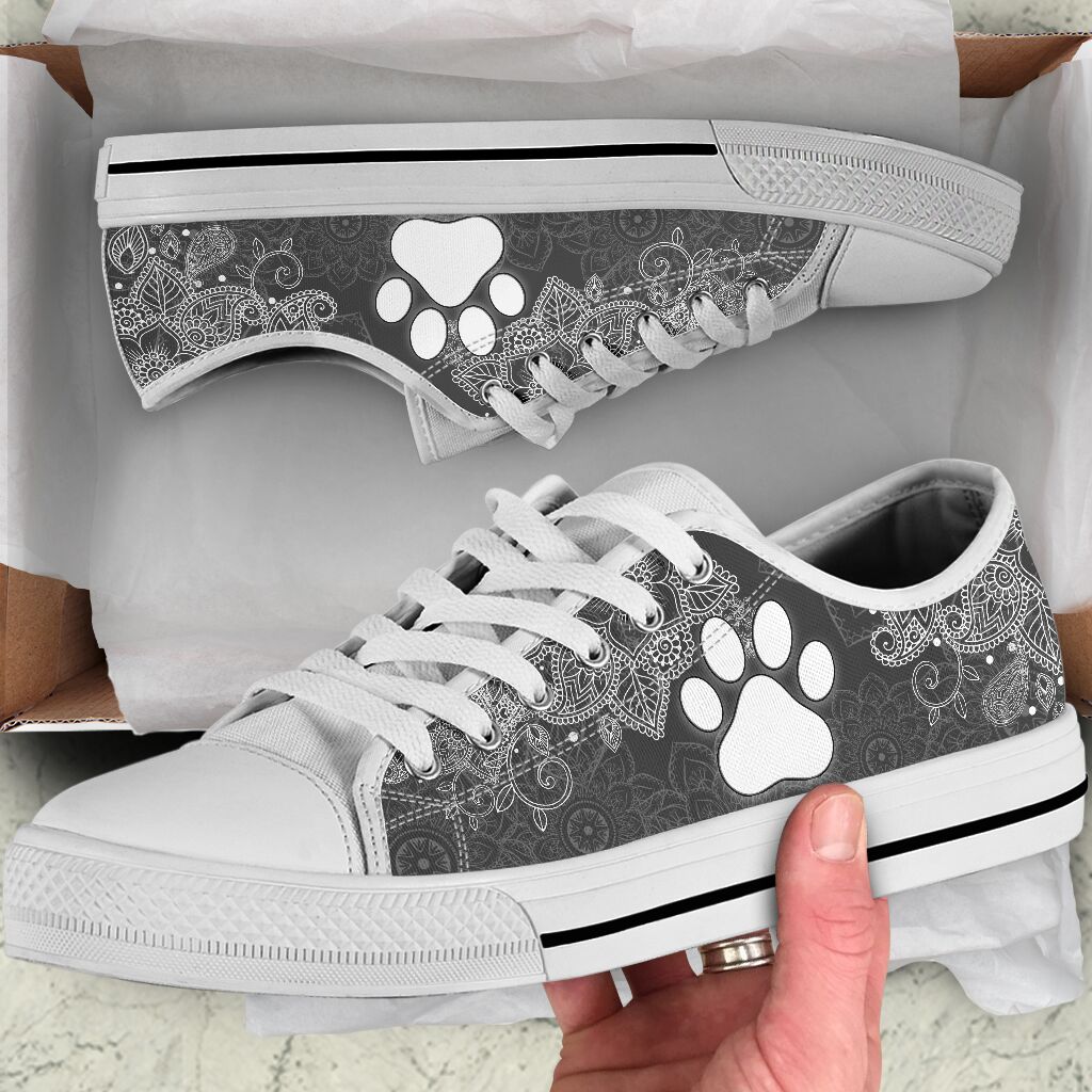 Dog Mom Mandala - Low Top Shoe - Love Love Top Shoes