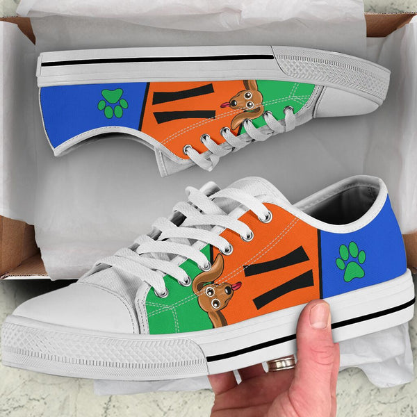 Dachshund Funny Color - Low Top - Da Shoe - Love Love Top Shoes
