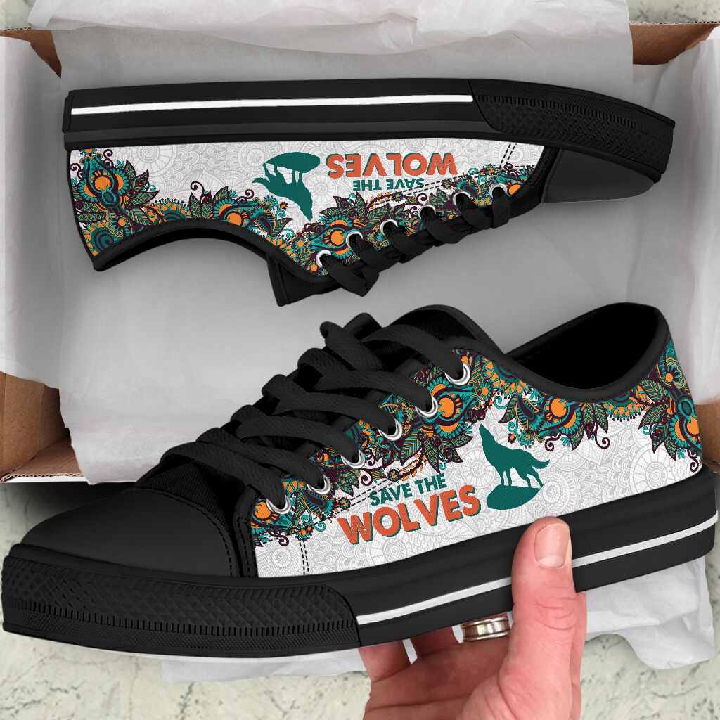 Save The Wolves - Wolves Low Top Shoe - Love Love Top Shoes