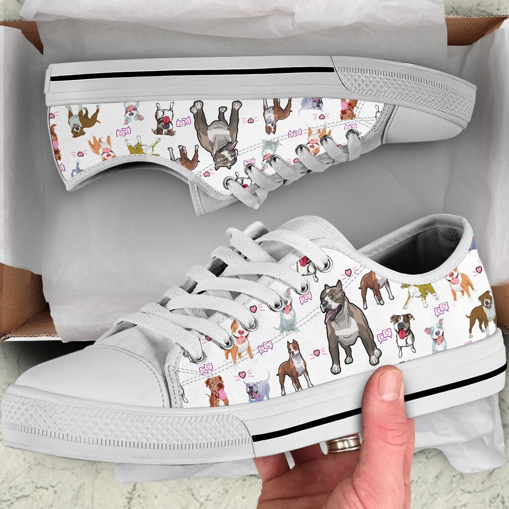 Pitbull White - Low Top Shoe - Love Love Top Shoes