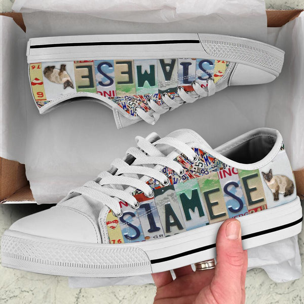 Siamese License Plates Low Top Shoes