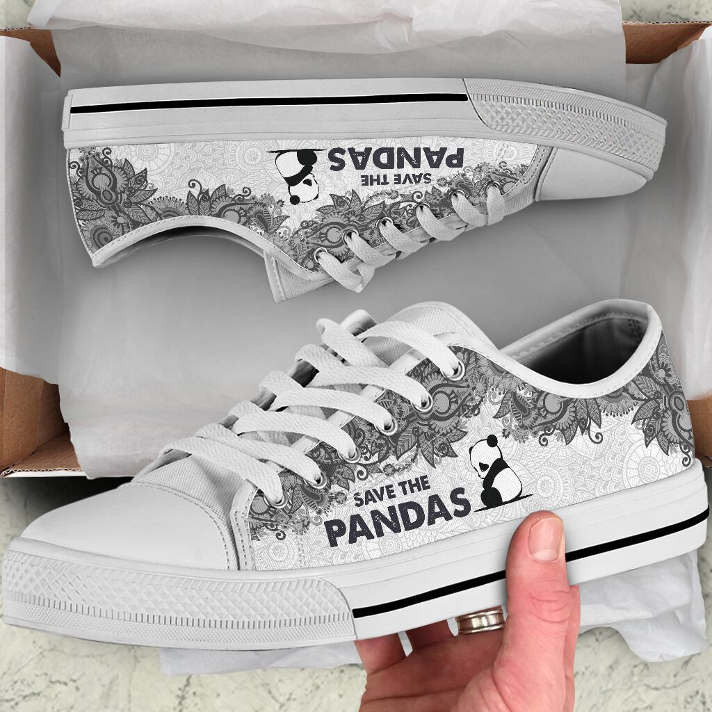 Save The Pandas - Pandas Low Top Shoe - Love Love Top Shoes