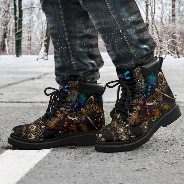 Dragonfly Henna With Watercolor Asboot - Tl - Love All Season Boots