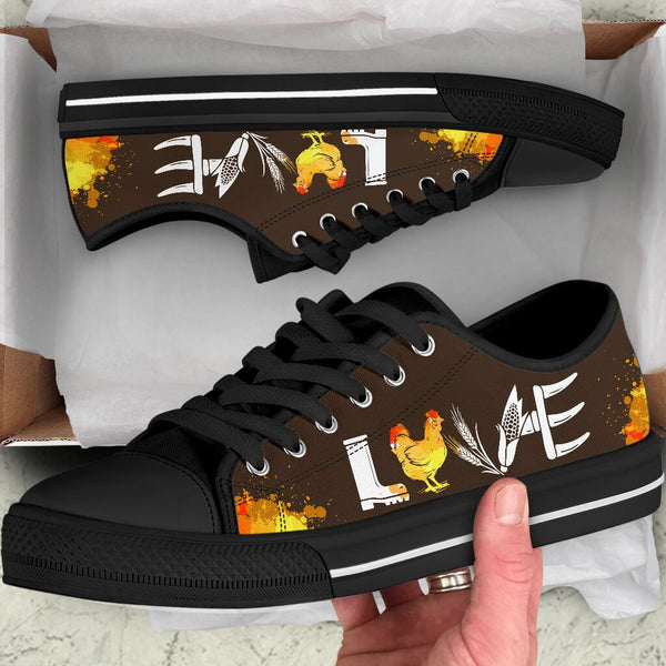 Chicken Love Art Low Top Shoes