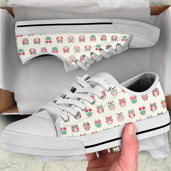 Owl Pattern Low Top Shoes