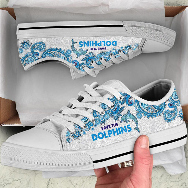 Save The Dolphins - Dolphins Low Top Shoes