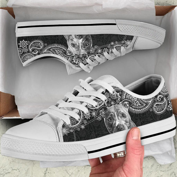 Pitbull Paisley Black White Low Top  Shoes