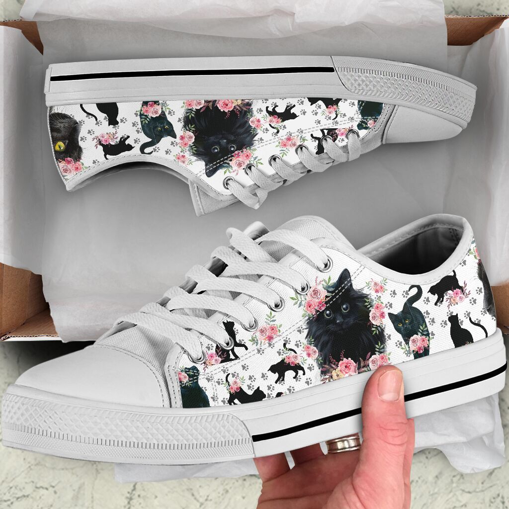 Low Top - Black Cat Shoe - Love Love Top Shoes