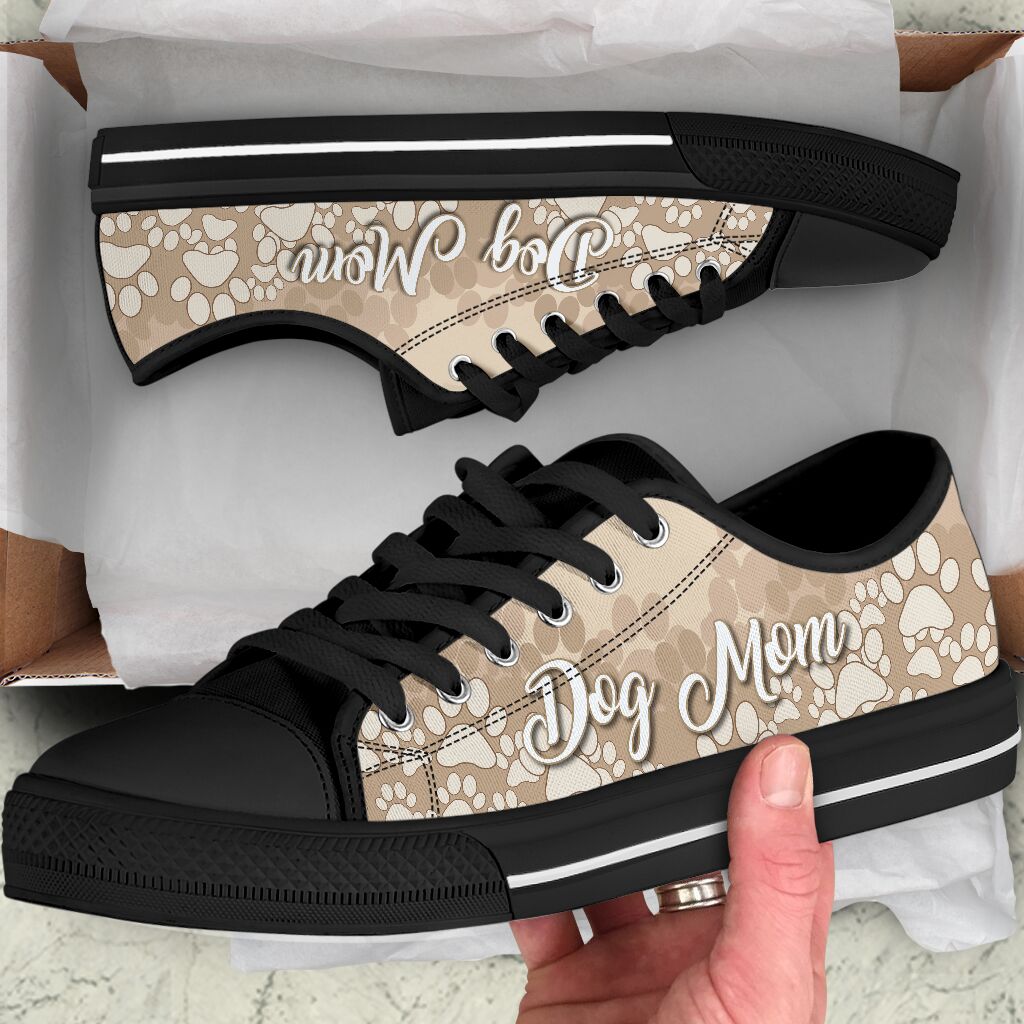 Dog Mom Classic Brown - Low Top Shoe - Love Love Top Shoes