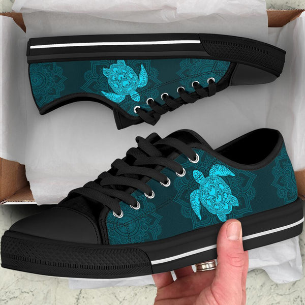 Turtle Mandala Low Top  Shoes