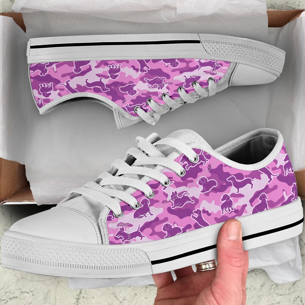 Dachshund Camo Oink Pattern - Low Top - Nnd Shoe - Love Love Top Shoes