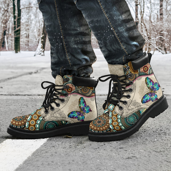 Butterfly - Vintage Mandala Asboot Sky 2 - Love All Season Boots