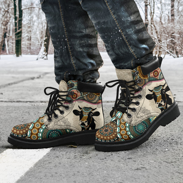 Cow - Vintage Mandala Asboot Sky - Love All Season Boots