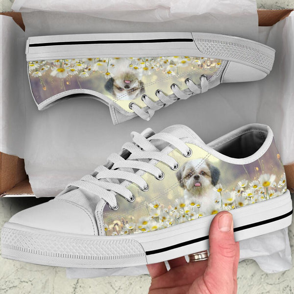 Shih Tzu Daisy - Low Top Shoe - Love Low Top Shoes