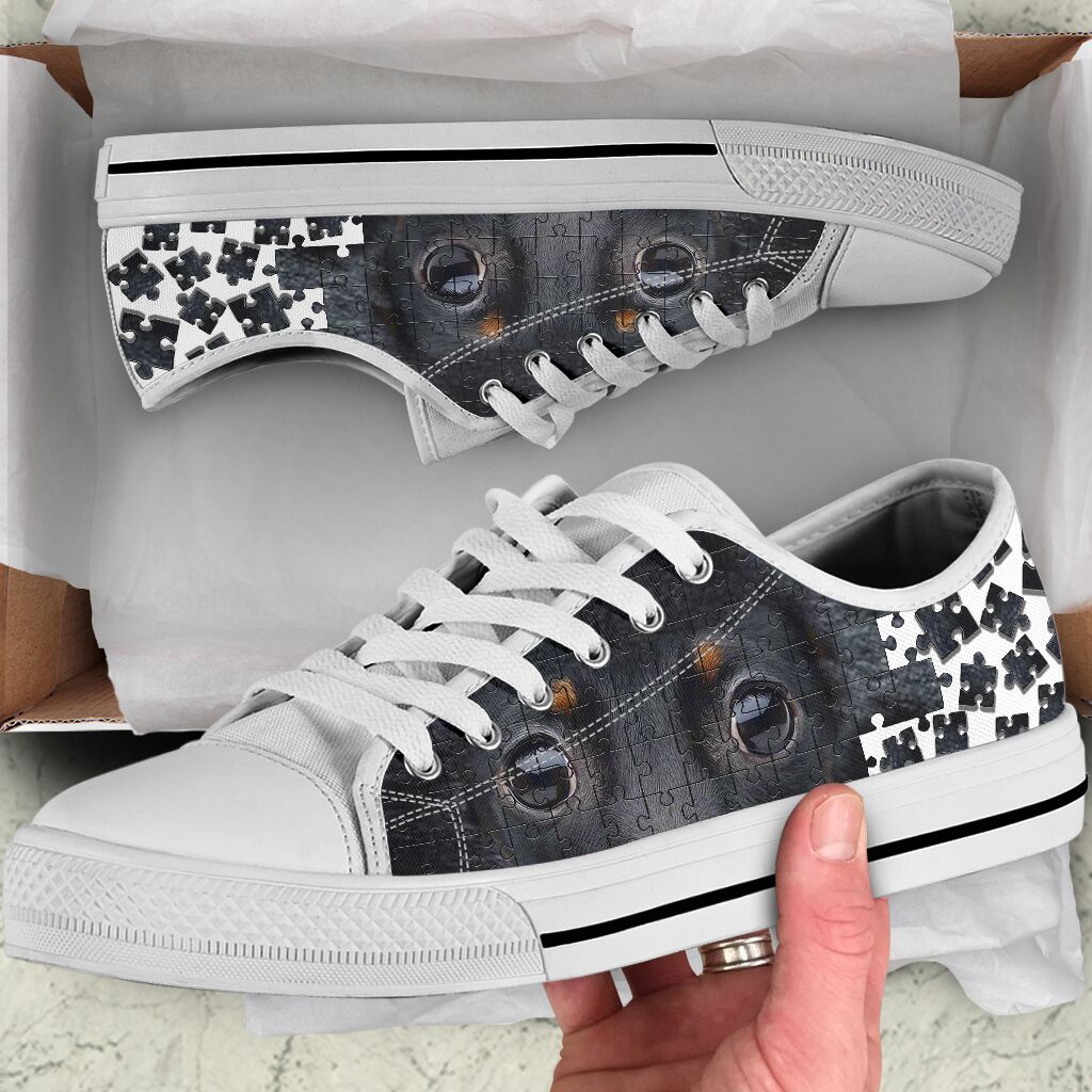 Dachshund Eyes Puzzles - Low Top Shoe - Love Love Top Shoes