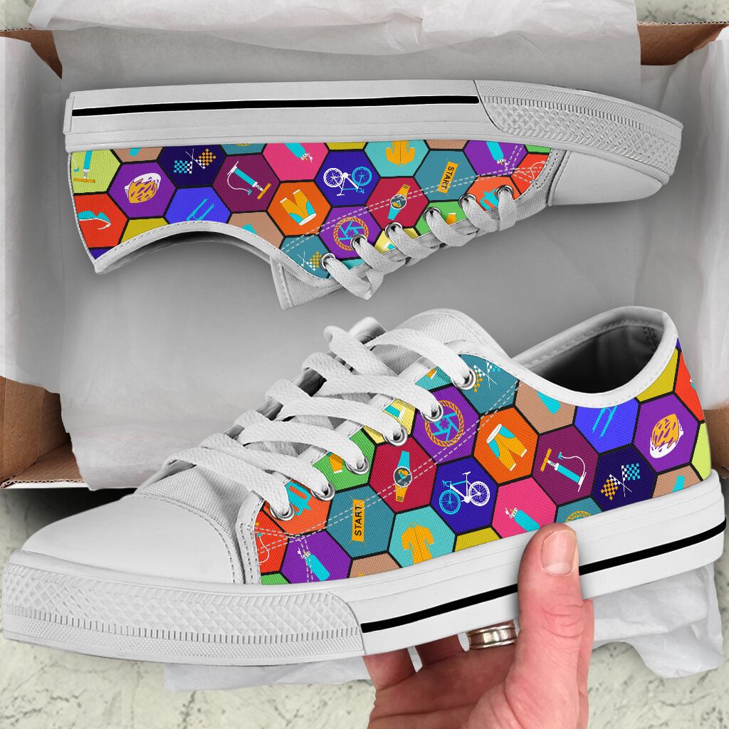 Cycling Hexagon - Low Top Shoe - Love Love Top Shoes
