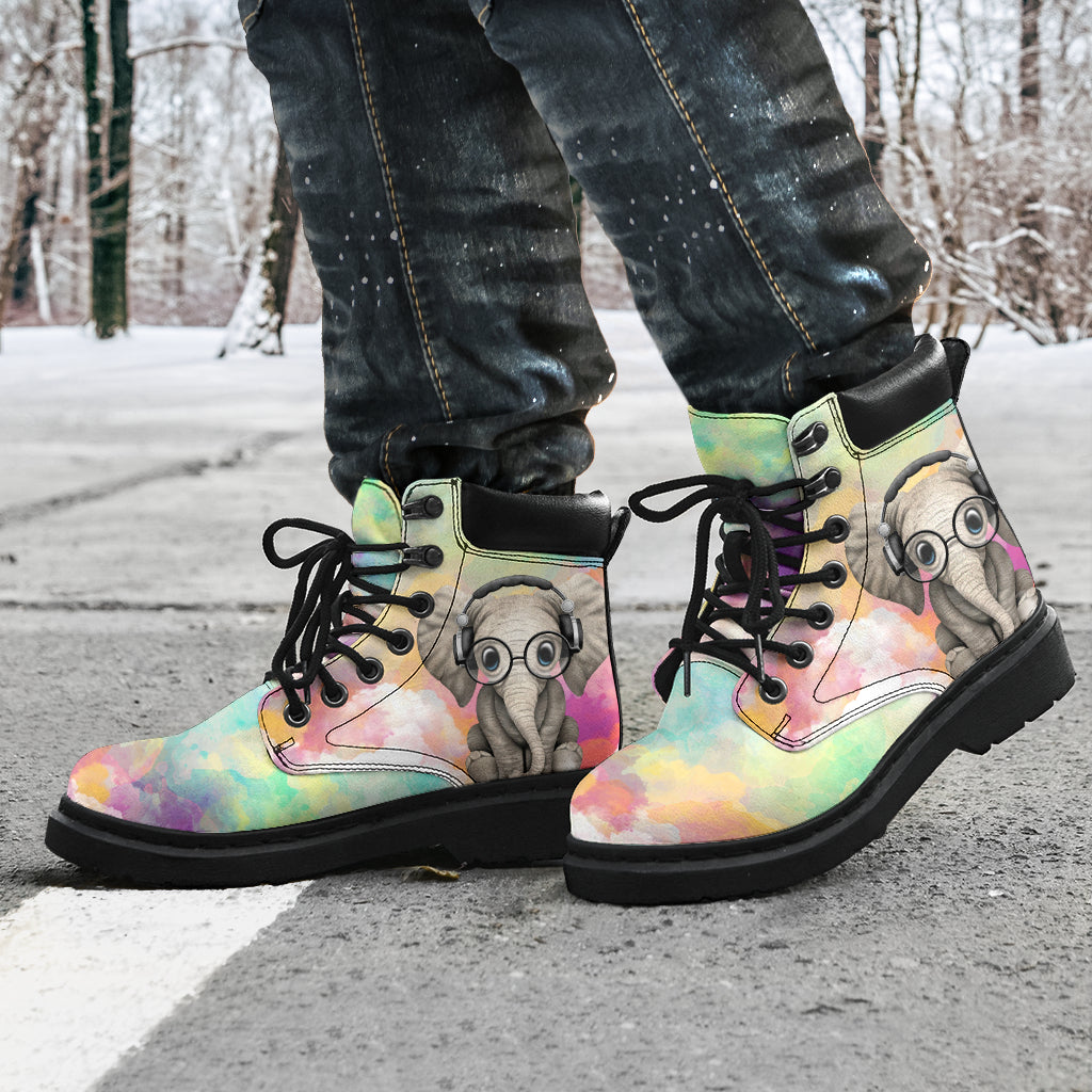 Elephant Sky Watercolor Asboot - Love All Season Boots