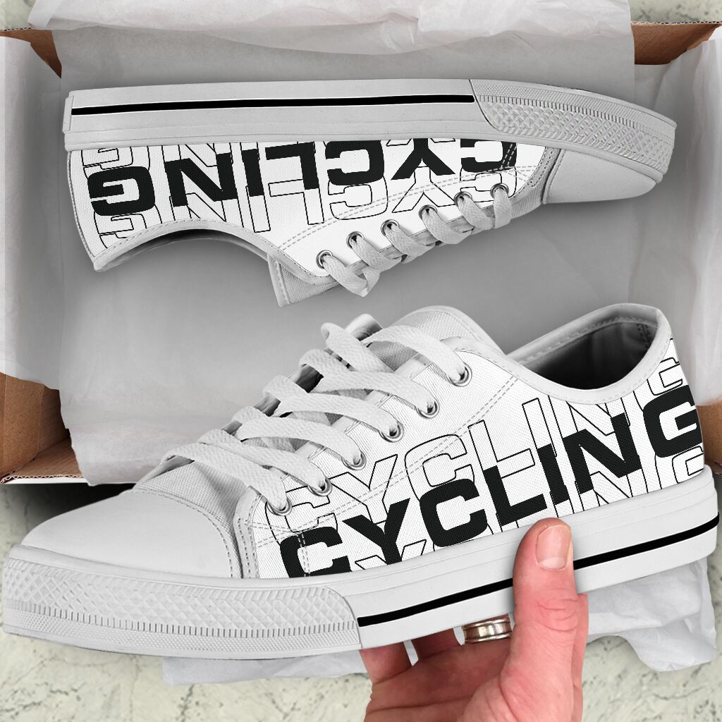 Cycling 3 Text - Low Top Shoe - Love Love Top Shoes