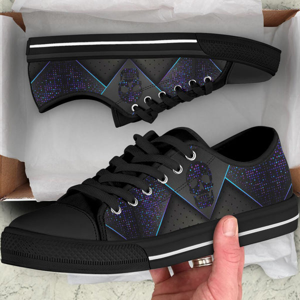 Skull Low Top Shoe - Love Low Top Shoes