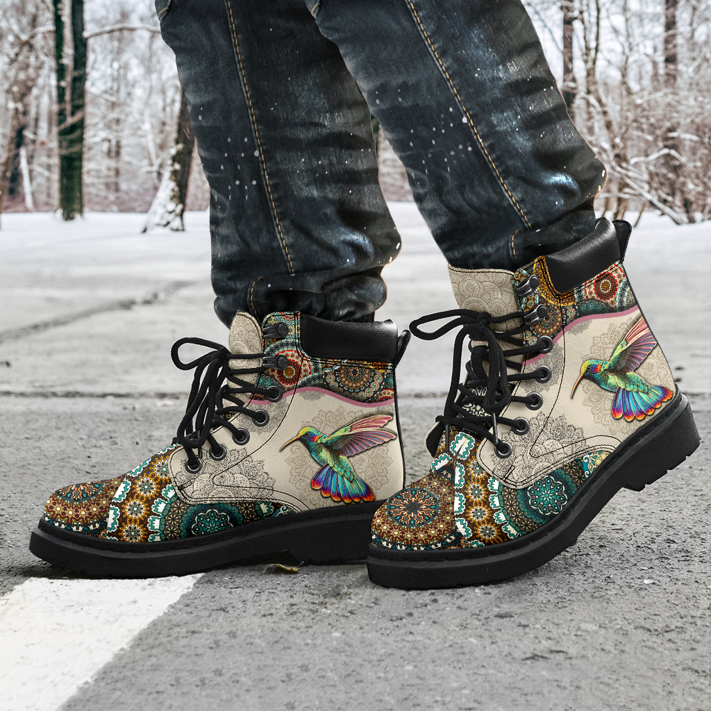 Hummingbird Vintage Mandala Asboot Sky Kd Love All Season Boots GOAT68