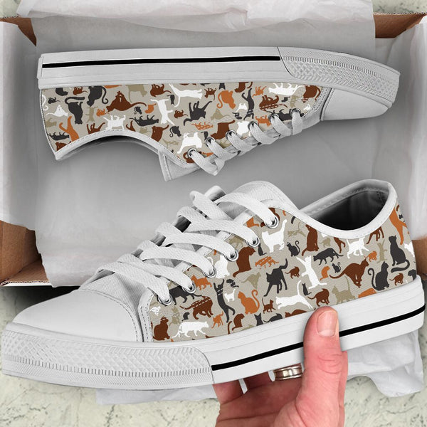 All Cats Pattern Low Top Shoes