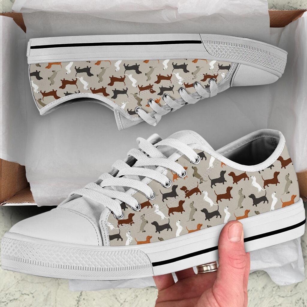 Dachshund Low Top Shoes - Love Low Top Shoes