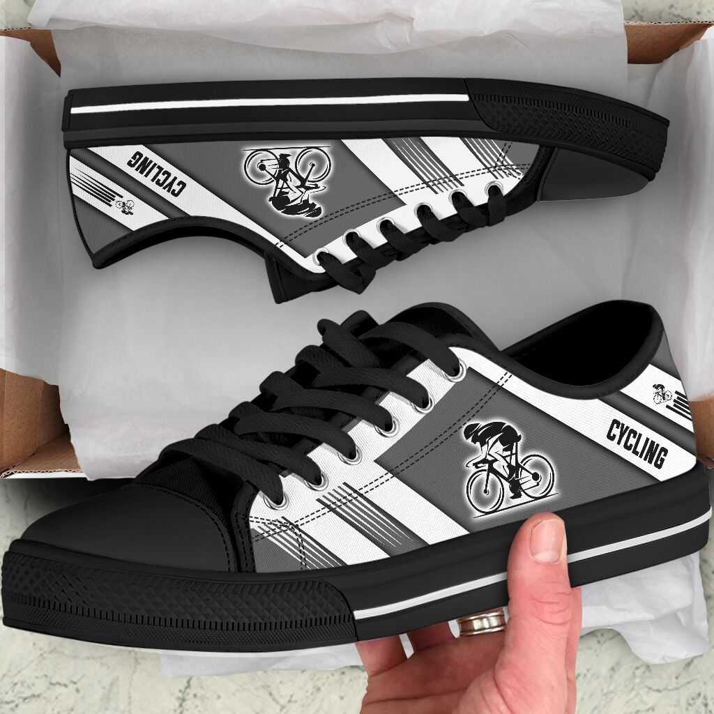Cycling White Line - Low Top Shoe - Love Love Top Shoes