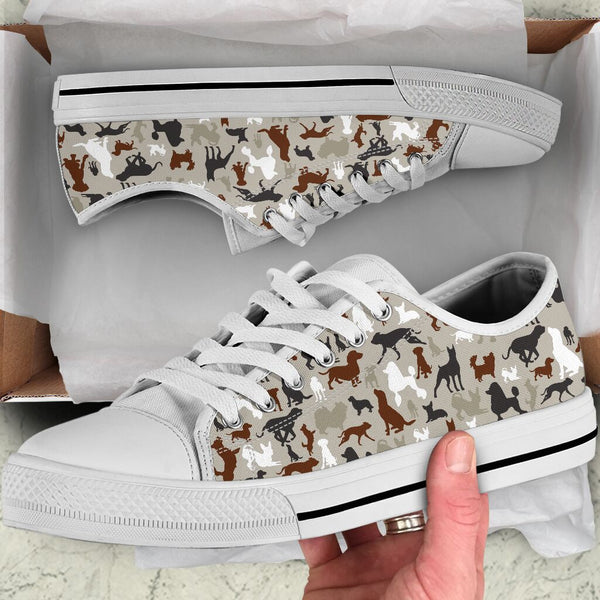 All Dogs Pattern Low Top Shoes