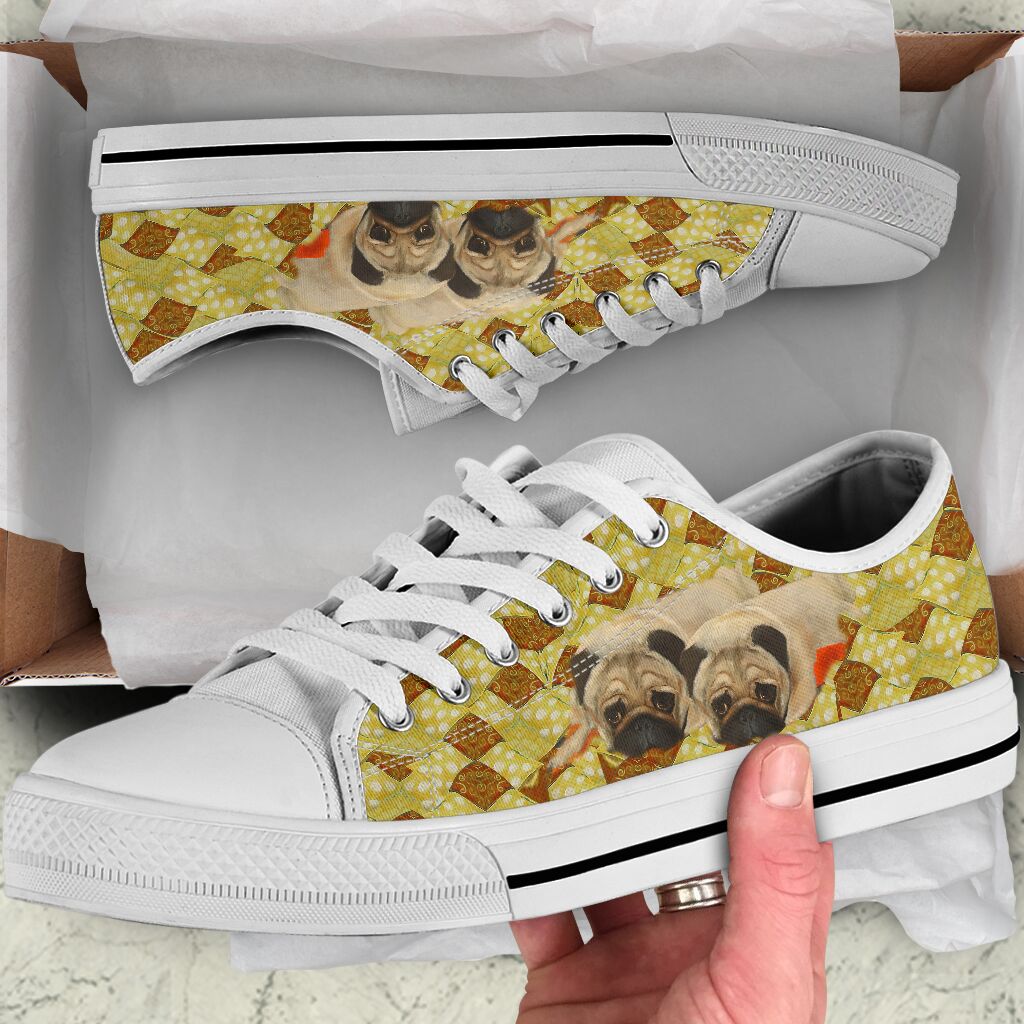 Pug Couple - Low TopShoe - Love Love Top Shoes