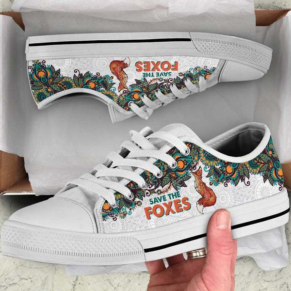 Save The Foxes - Fox Low Top Shoe - Love Love Top Shoes