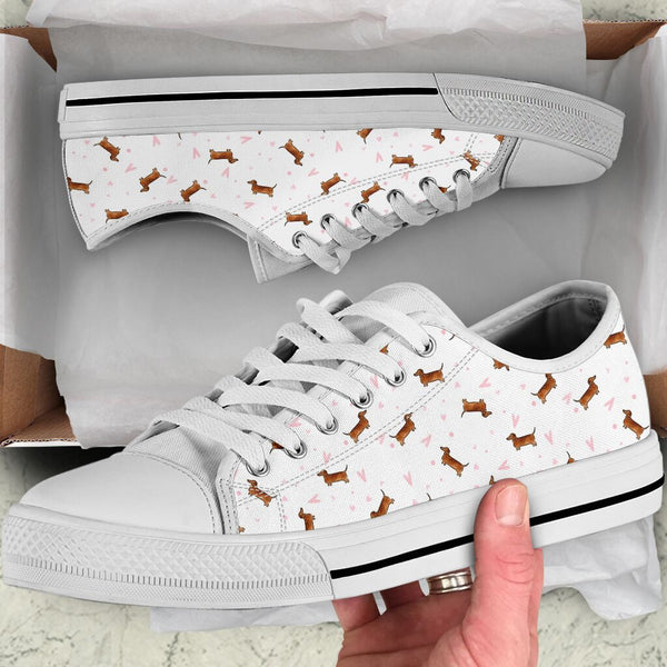 Dachshund Low Top Shoes - Love Low Top Shoes