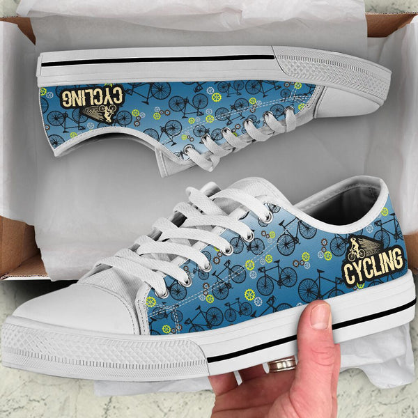 Cycling Patern Low Top Shoe - Love Low Top Shoes