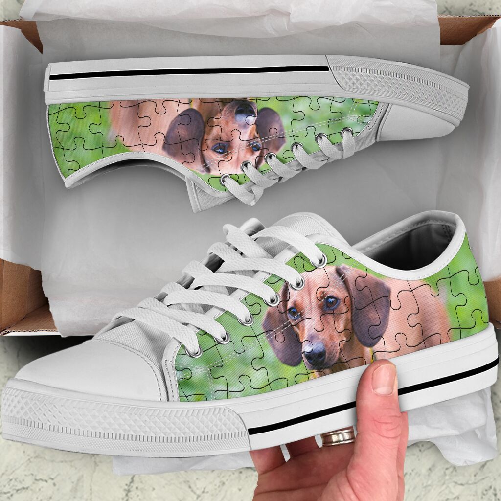 Dachshund Puzzle - Low Top Shoe - Love Love Top Shoes