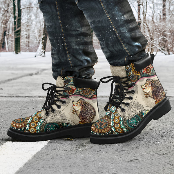 Hedgehog - Vintage Mandala Asboot Sky - Love All Season Boots