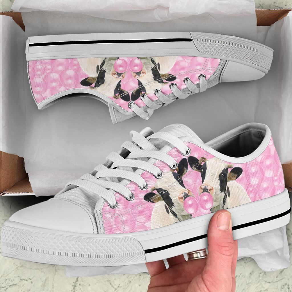 Cow Bubble Gum - Low Top Shoe - Love Love Top Shoes