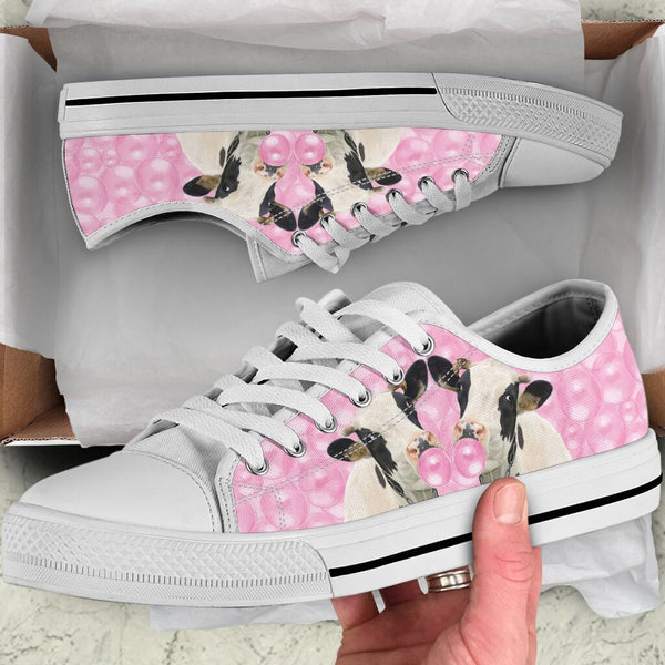 Cow Bubble Gum - Low Top Shoe - Love Love Top Shoes