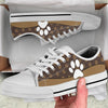 Dog Paw Brown Pattern - Low TopShoe - Love Love Top Shoes