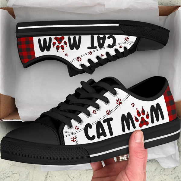 Cat Mom Paid Low Top  Shoes