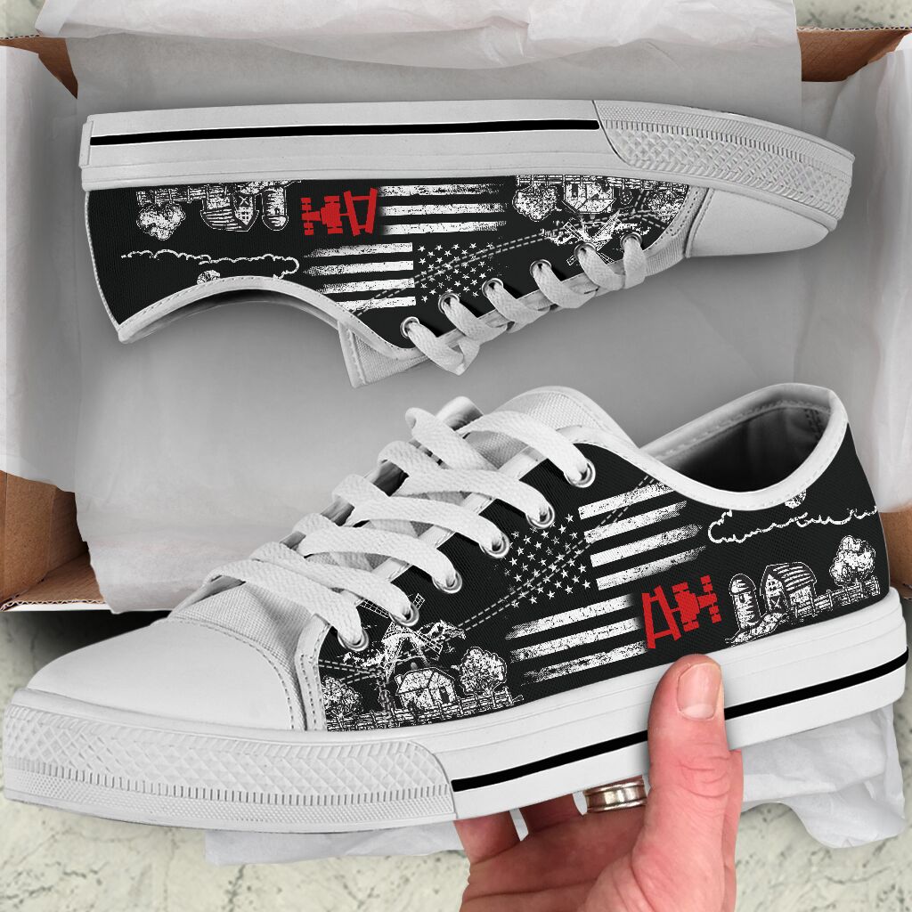 Low Top - Tractor - American Flag Shoe - Love Love Top Shoes