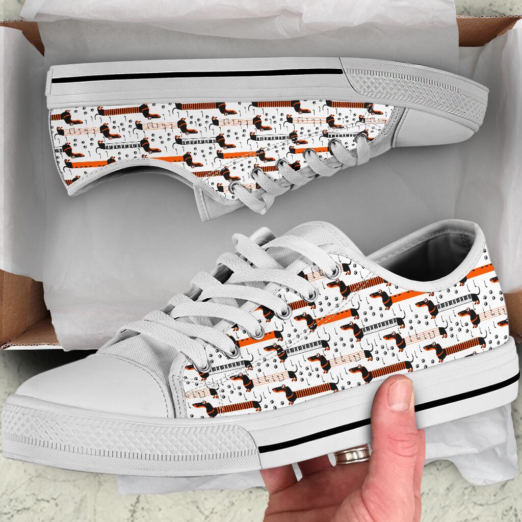 Dachshund Music Low Top Shoe - Love Love Top Shoes
