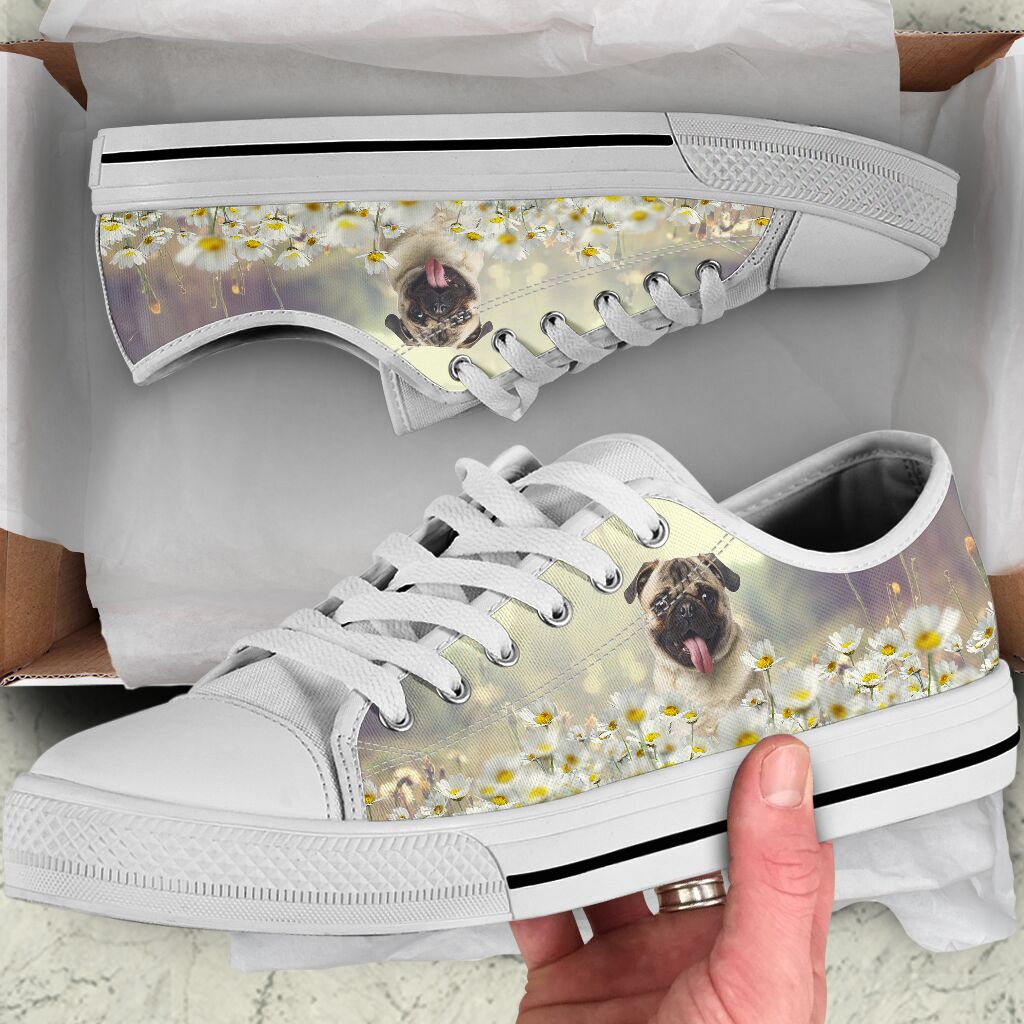 Pug Daisy - Low Top Shoe - Love Love Top Shoes