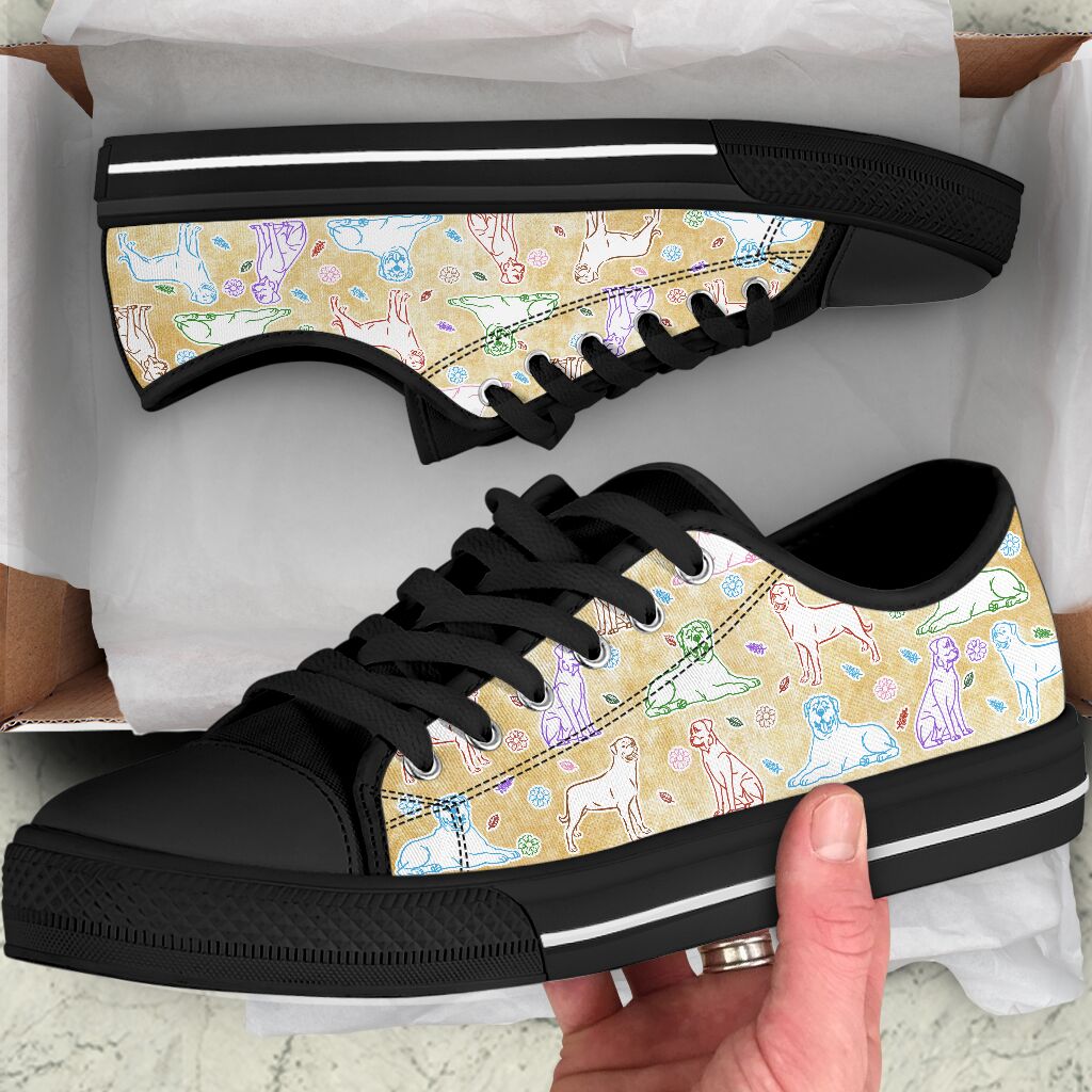 Rottweiler Old Paper - Low Top Shoe - Love Love Top Shoes