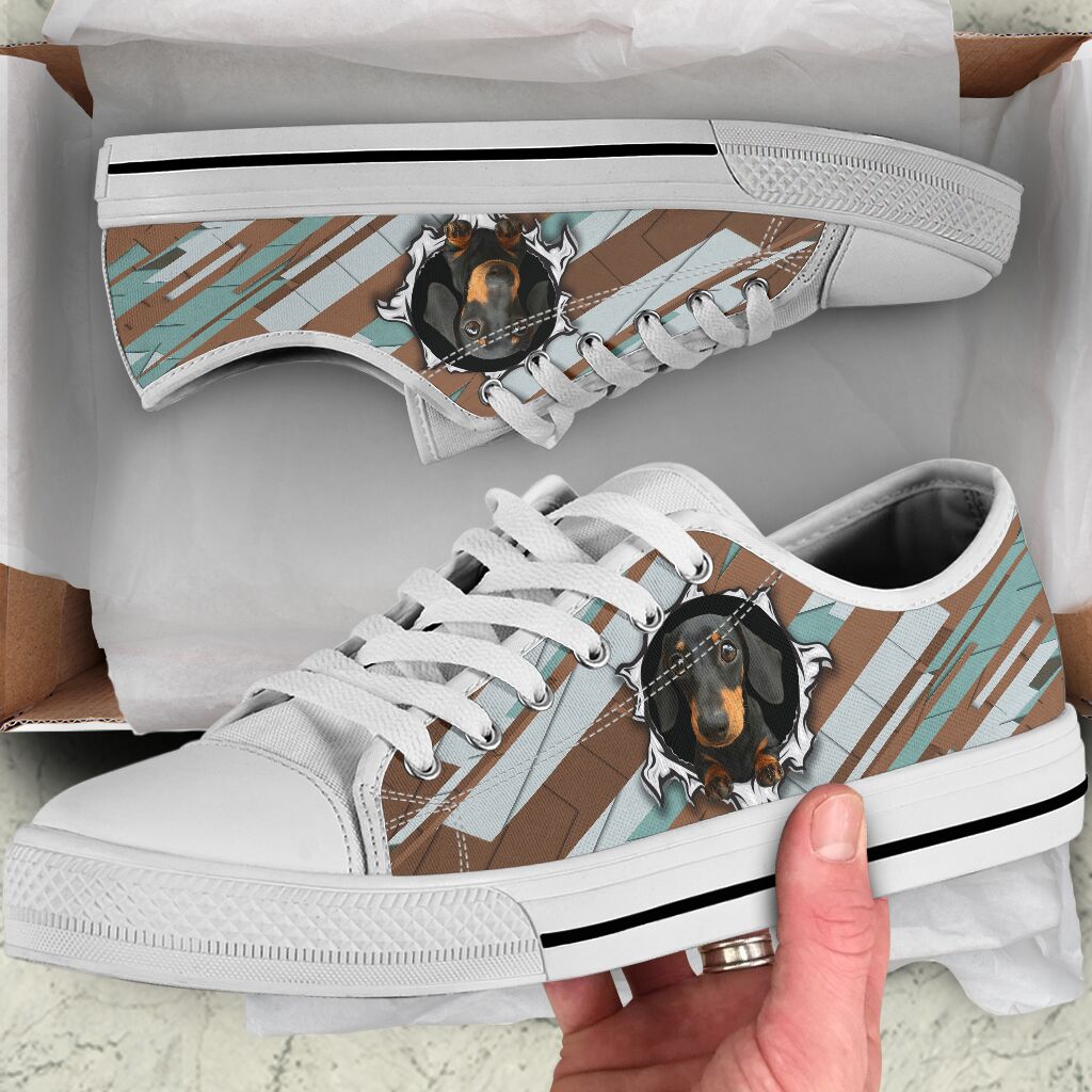 Dachshund Hole - Low Top Shoe - Love Love Top Shoes