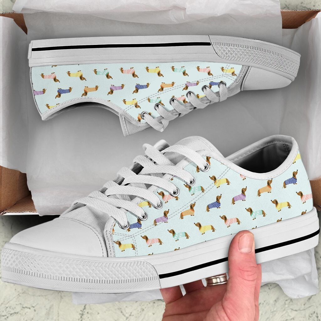 Dachshund Pattern - Low Top Shoe - Love Love Top Shoes