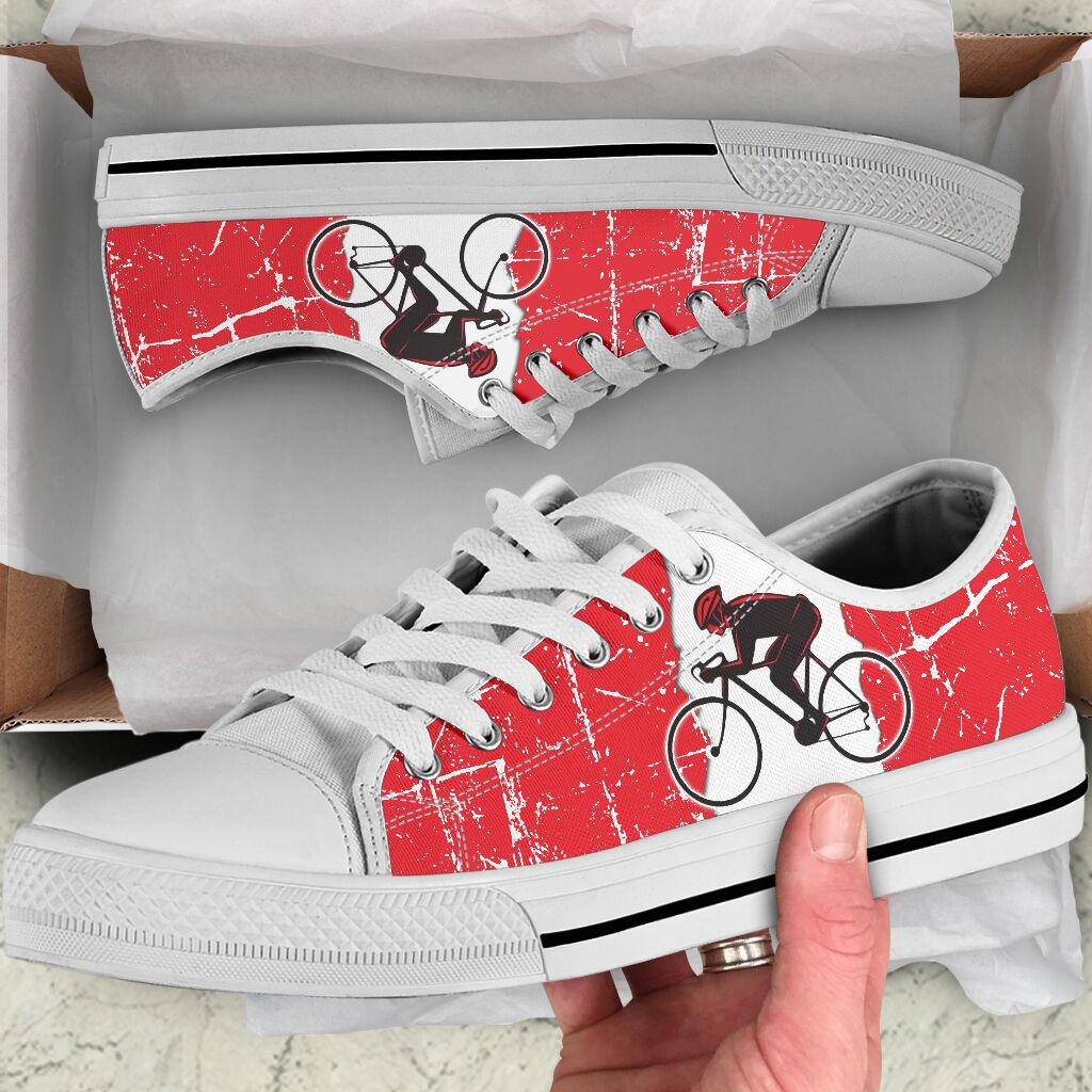 Cycling Red White - Low TopShoe - Love Love Top Shoes