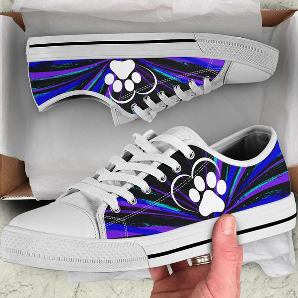 Dog Mom Purple Watercolor - Low Top Shoe - Love Love Top Shoes