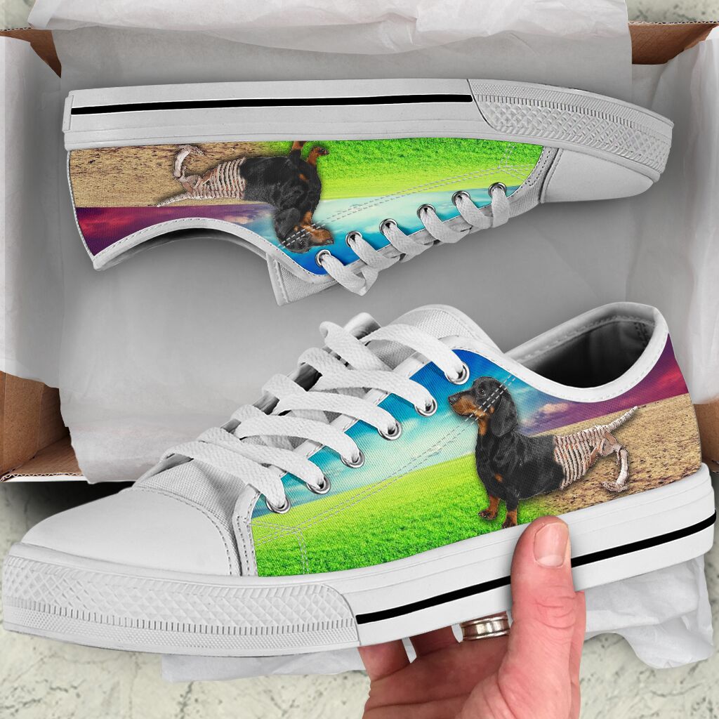 Dachshund Life And Death - Low Top Shoe - Love Love Top Shoes