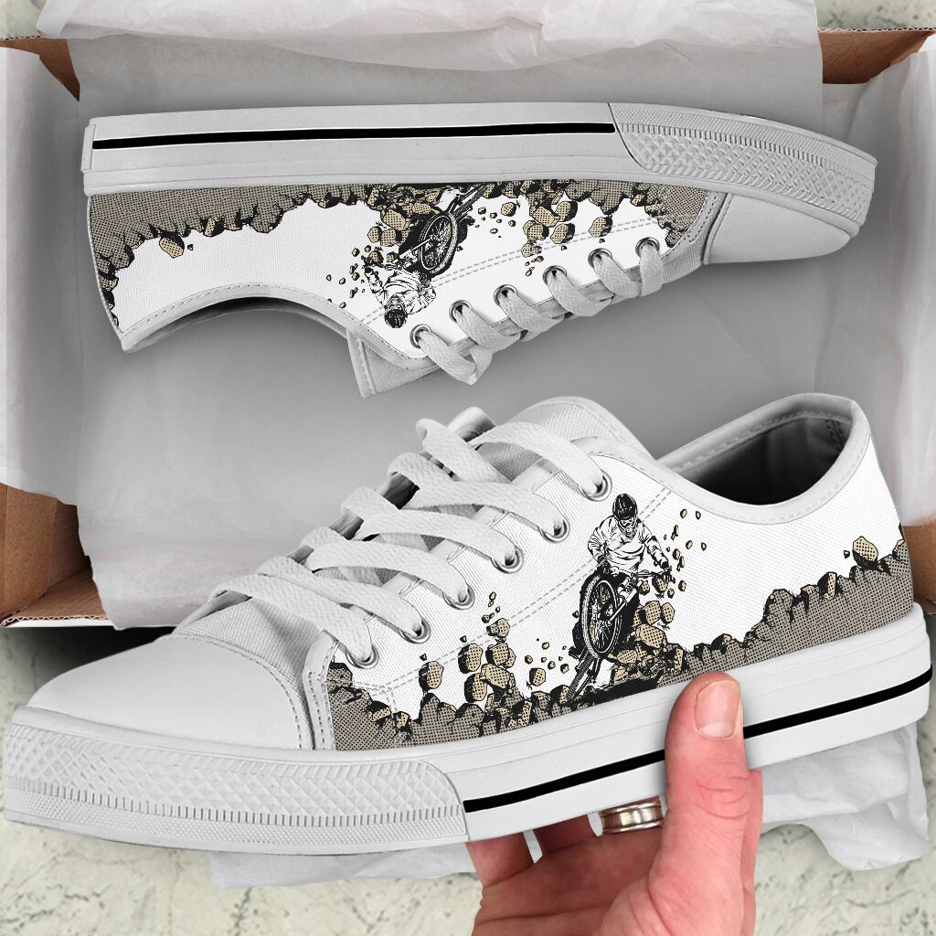 Mountain Bike Broke - Low Top Shoe - Love Love Top Shoes