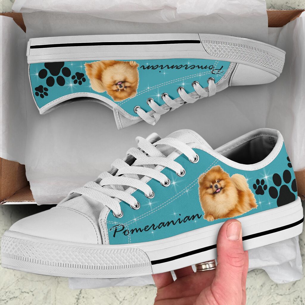 Pomeranian And Paw - Low Top Shoe - Love Love Top Shoes