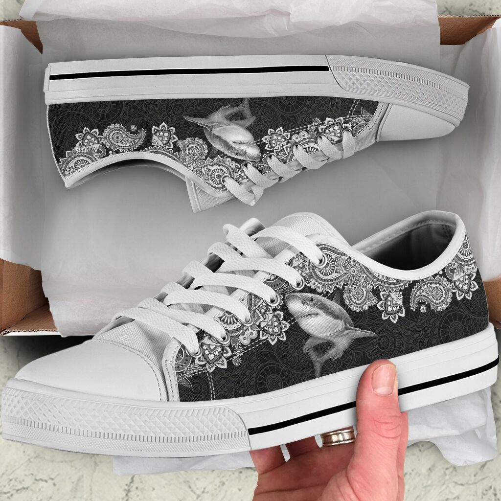 Shark - Pattern - Low Top Shoe - Love Low Top Shoes